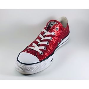 converse glitter red